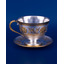 Серебряная чашка с блюдцем Чайная роза   С33687700325